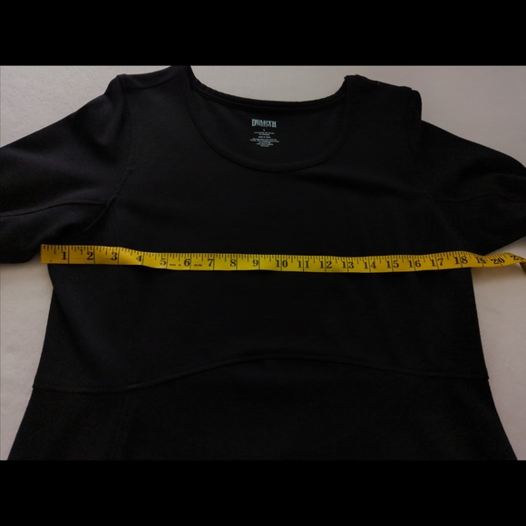 Duluth Trading Black Knit Long Sleeve Dress w Zip Pocket Size L - Picture 5 of 9